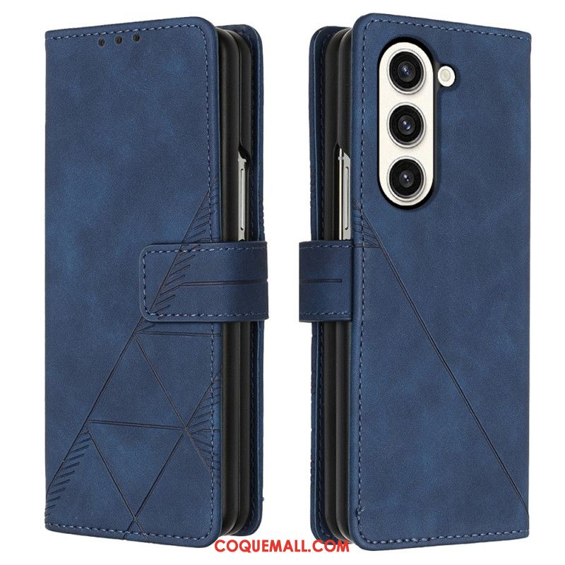 Housse Samsung Galaxy Z Fold 5 Motif Triangles
