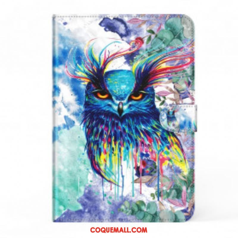 Housse Simili Cuir Samsung Galaxy Tab S8 / Tab S7 Hibou