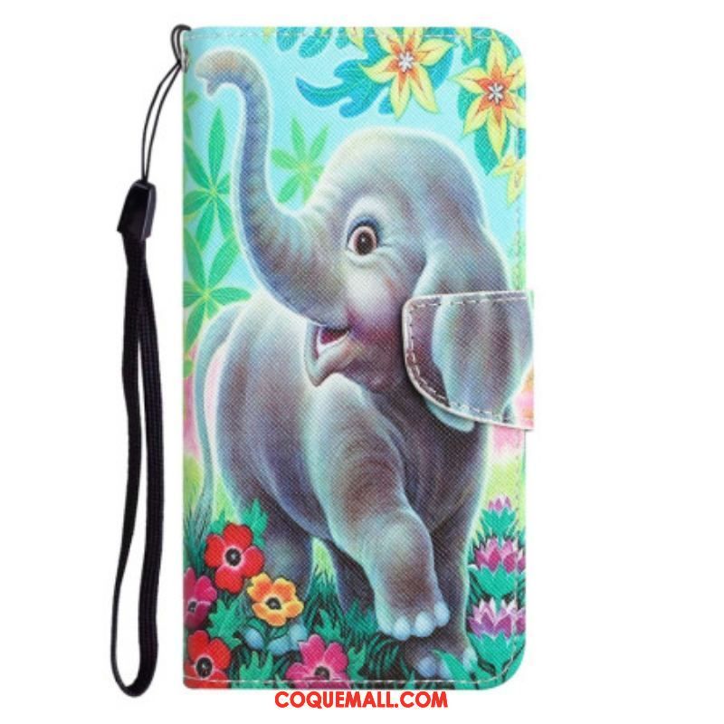 Housse Xiaomi 12T / 12T Pro Éléphant Don't Touch Me à Lanière