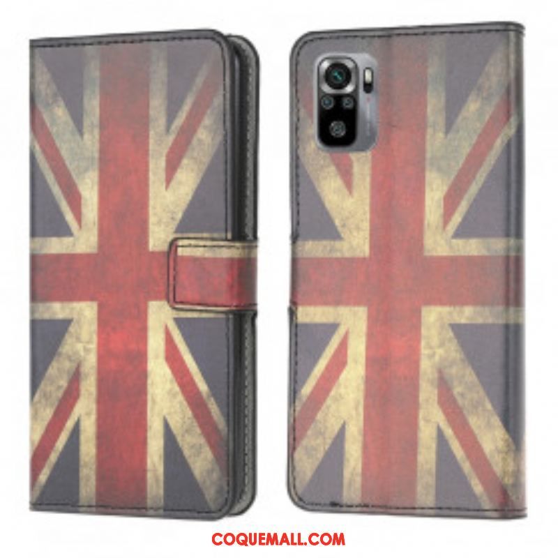 Housse Xiaomi Redmi Note 10/10S/Poco M5s Drapeau Angleterre