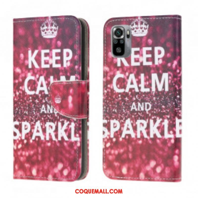 Housse Xiaomi Redmi Note 10/10S/Poco M5s Keep Calm and Sparkle