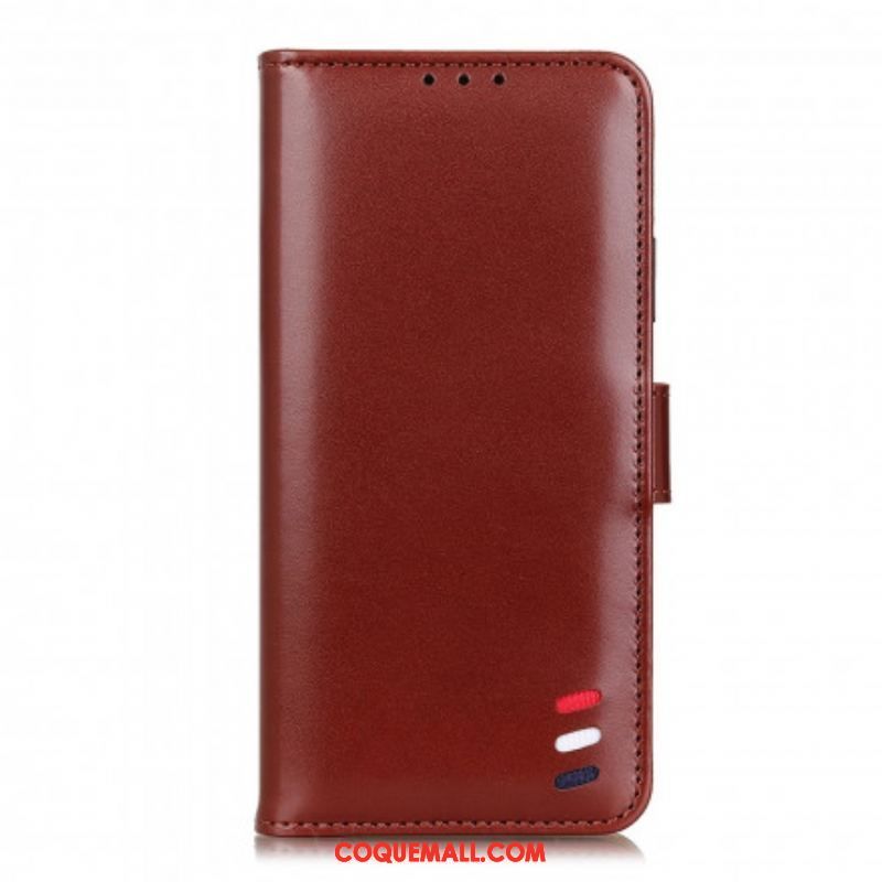 Housse Xiaomi Redmi Note 10 5G / Poco M3 Pro 5G Effet Cuir Tricolore