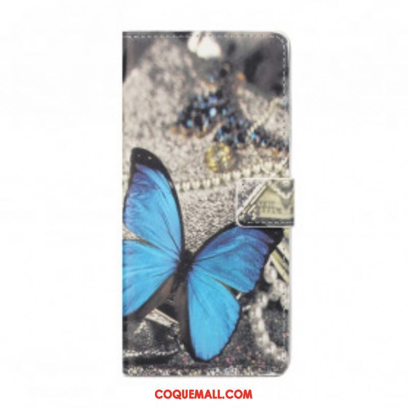 Housse Xiaomi Redmi Note 10 Pro Papillon Bleu