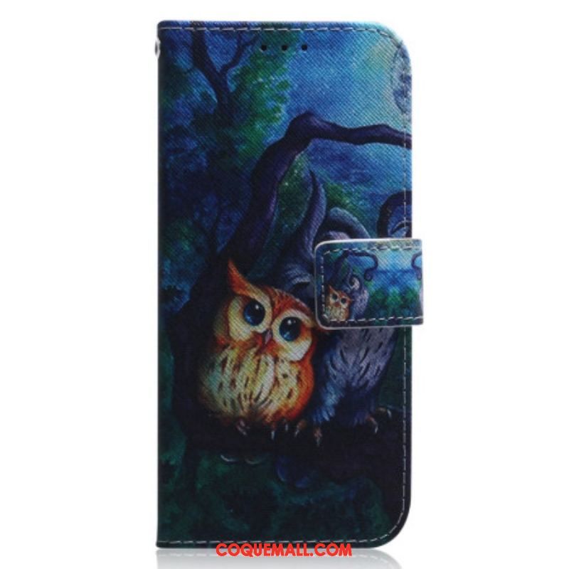 Housse Xiaomi Redmi Note 12 4G Peinture Hiboux