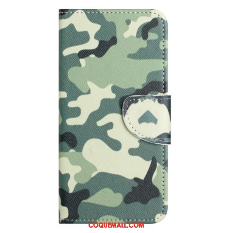 Housse Xiaomi Redmi Note 12/Poco X5 5G Camouflage à Lanière