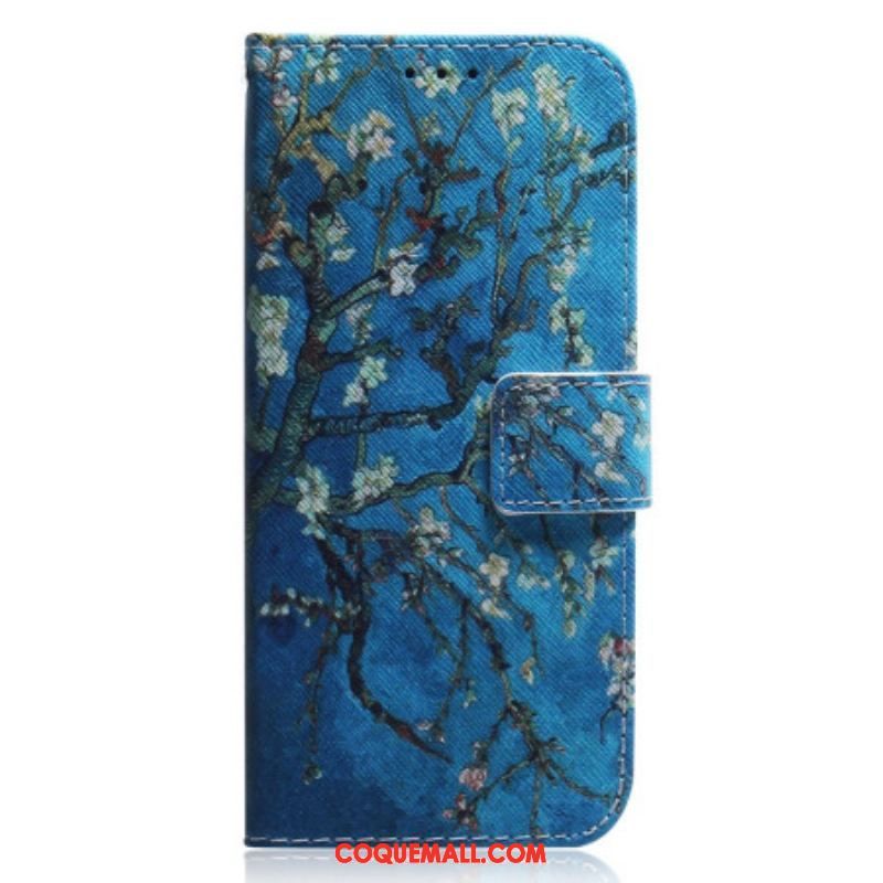 Housse Xiaomi Redmi Note 12/Poco X5 5G Peinture Branches à Lanière