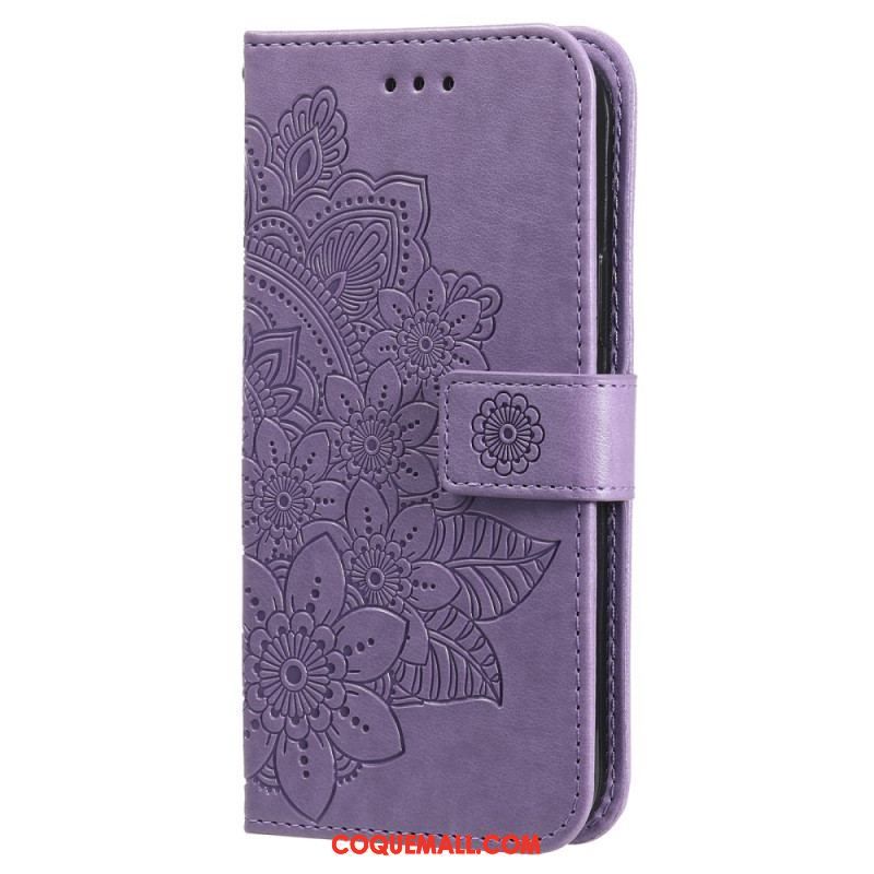 Housse Xiaomi Redmi Note 12 Pro Plus Fleur Mandala à Lanière