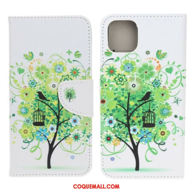 Housse iPhone 13 Mini Arbre Fleuri