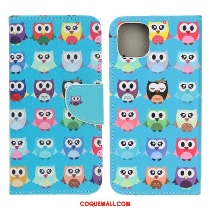 Housse iPhone 13 Mini Multiples Hiboux