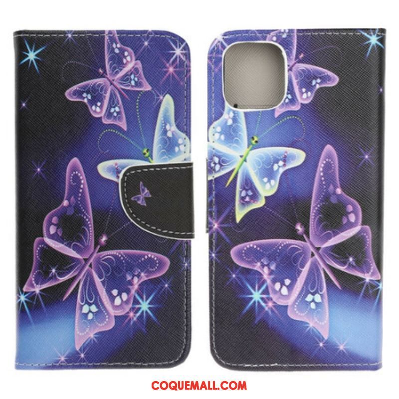 Housse iPhone 13 Mini Papillons Modernes