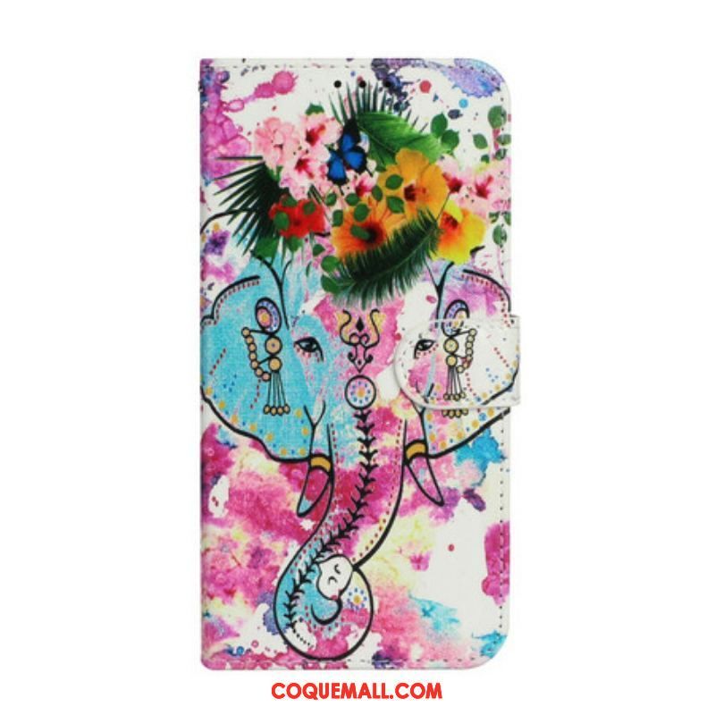 Housse iPhone 13 Mini Peinture Éléphant