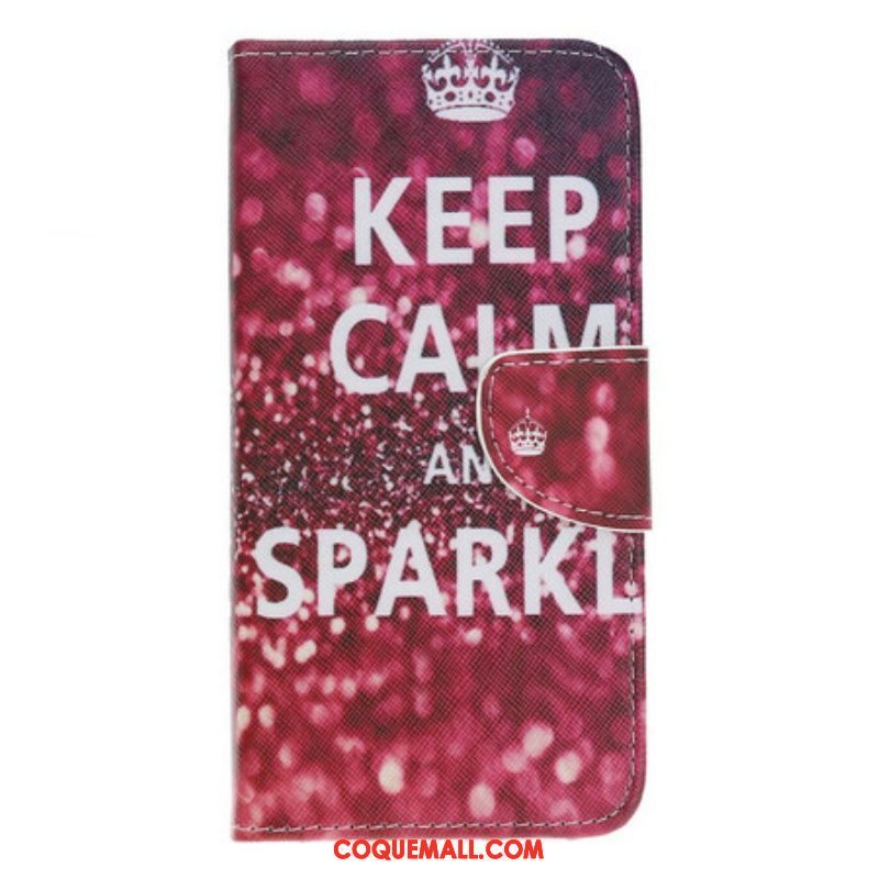 Housse iPhone 13 Pro Keep Calm and Sparkle