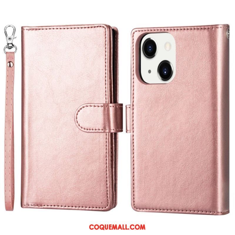 Housse iPhone 14 Plus Coque Détachable 9 Porte-Cartes