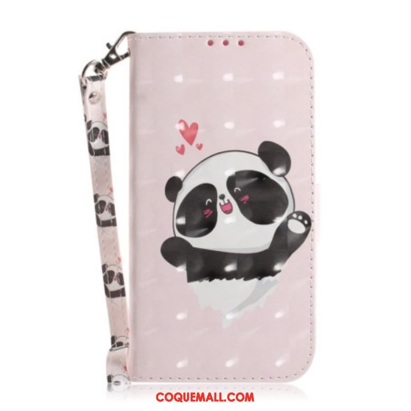 Housse iPhone 14 Plus Panda à Lanière