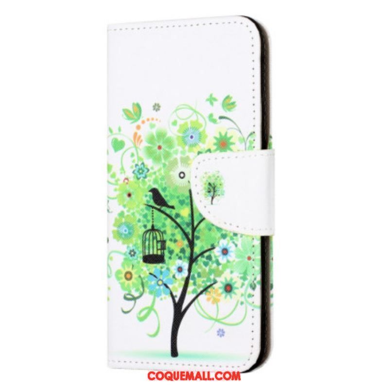 Housse iPhone 15 Arbre au Feuillage Vert