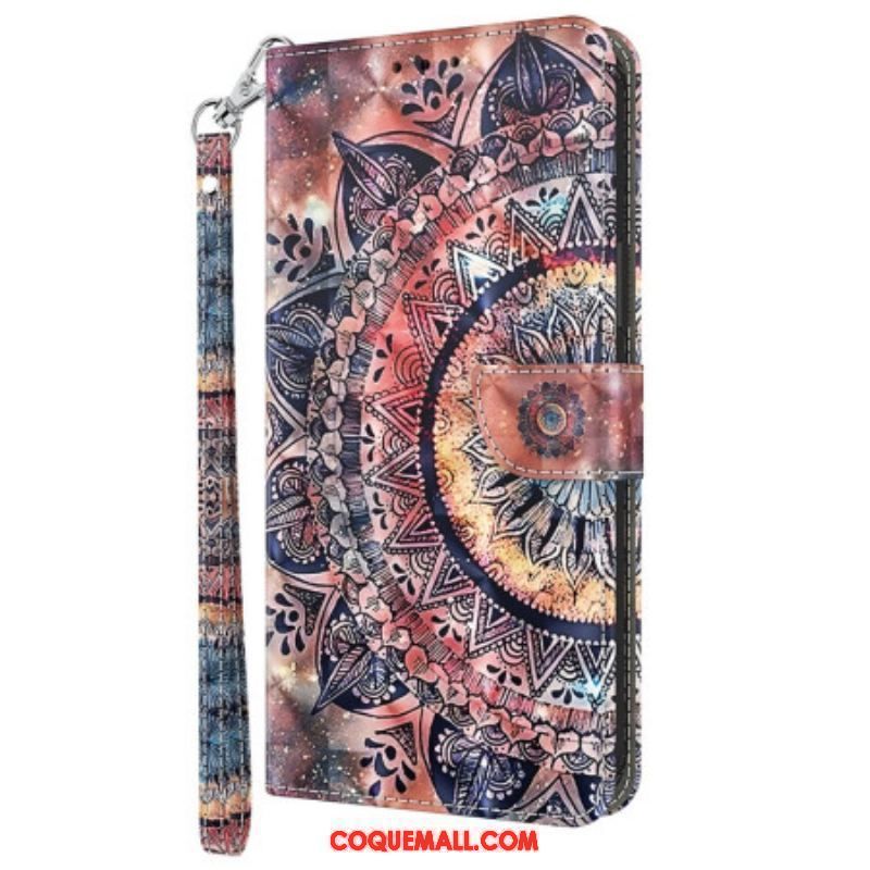 Housse iPhone 15 Pro Mandala à Lanière