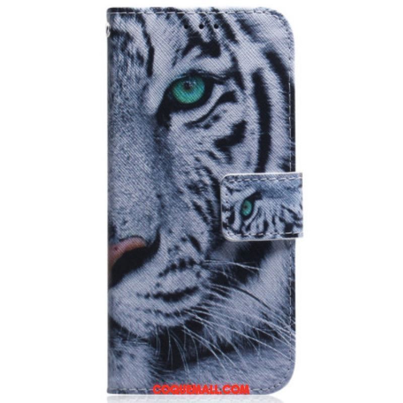 Housse iPhone 15 Tigre Blanc