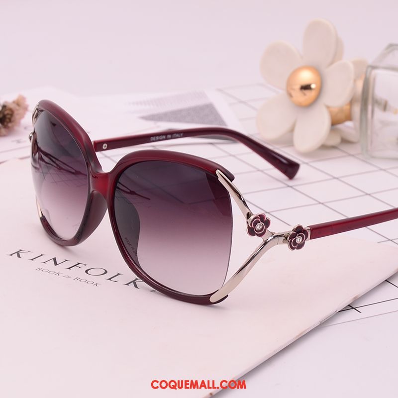 Lunettes De Soleil Femme Exquis Rose Visage Rond, Lunettes De Soleil Tendance Europe