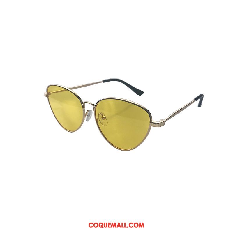 Lunettes De Soleil Femme Vacances Rétro Petit, Lunettes De Soleil Rouge Jaune