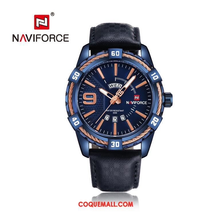 Montre Homme Ceinture De Plein Air Noir, Montre Sport Bleu