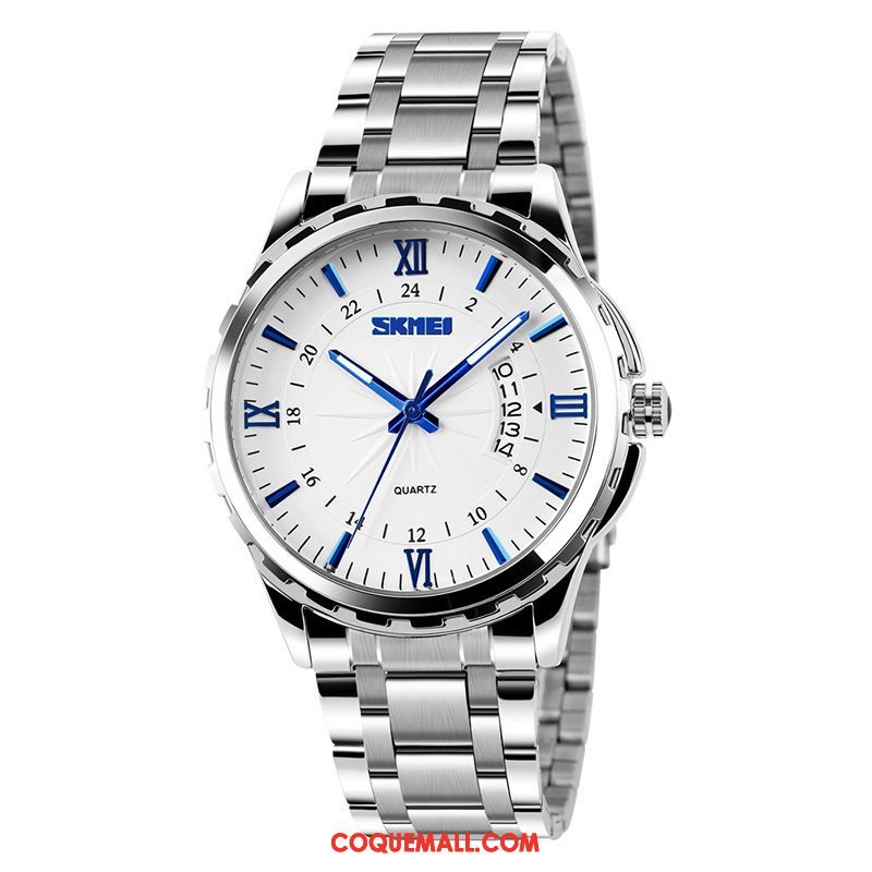 Montre Homme Entreprise Bleu Simple, Montre Lumineux Calendrier