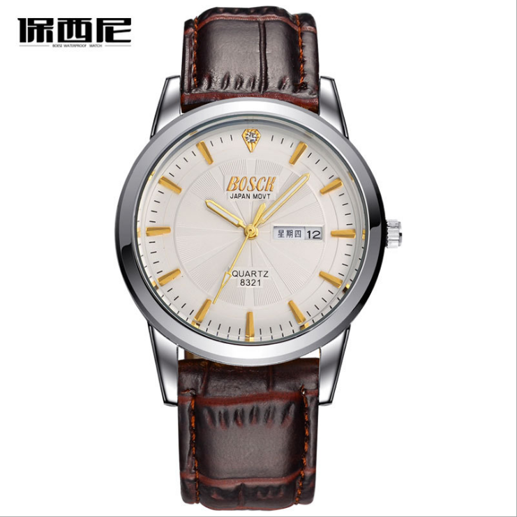 Montre Homme Mode Double Calendrier Montre À Bracelet, Montre Sport Loisir