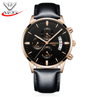 Montre Homme Noir Lumineux Amoureux, Montre Simple Tendance Gold