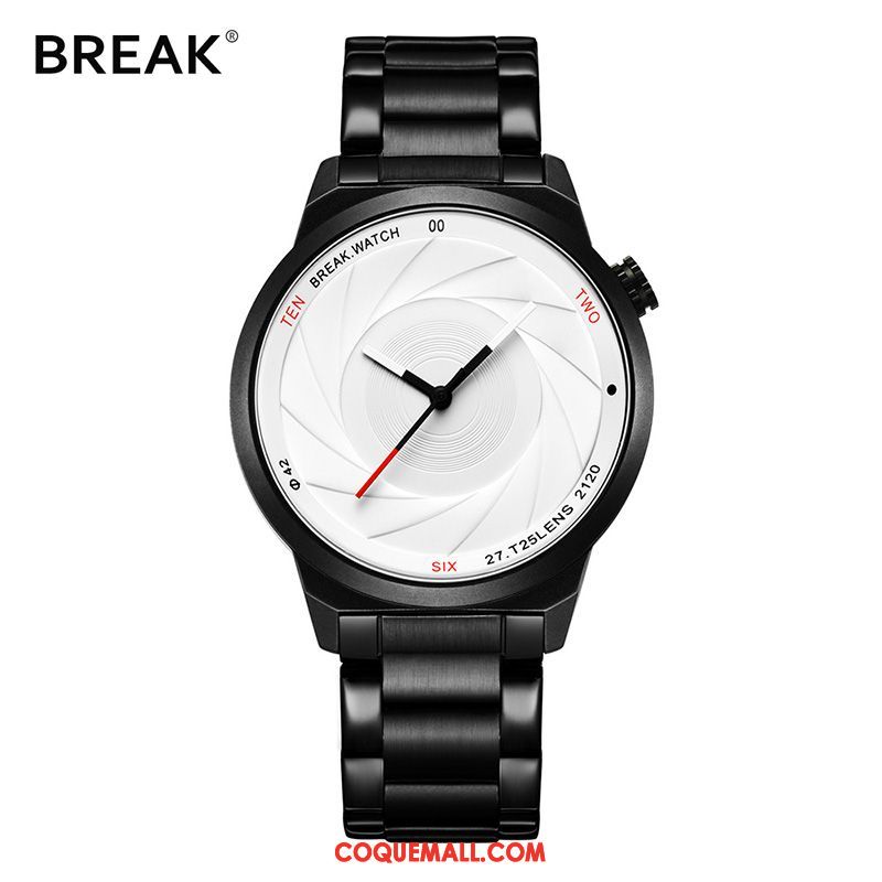 Montre Homme Simple Montre À Bracelet Blanc, Montre Mode Tendance