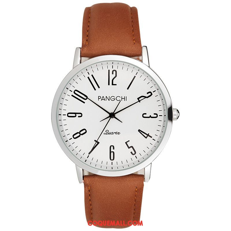 Montre Homme Tendance Ceinture Étudiant, Montre Femme Montre À Bracelet Braun