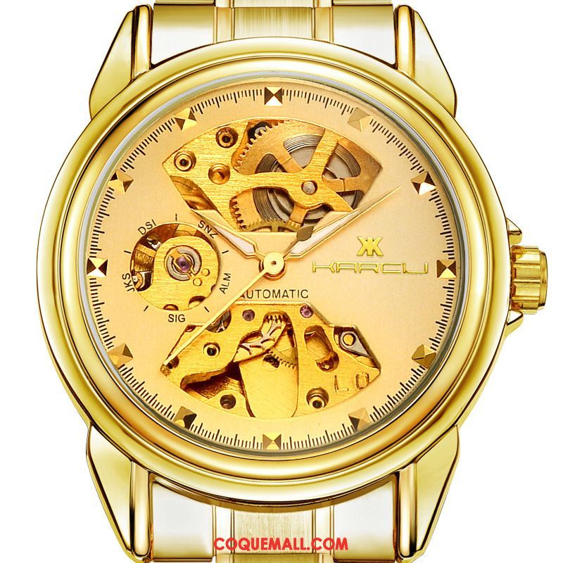 Montre Homme Étanche Automatique Entreprise, Montre Étudiant Lumineux Gold