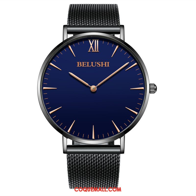 Montre Homme Étanche Tendance Mode, Montre Très Mince Authentique Blau