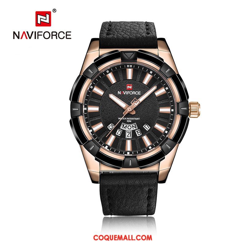 Montre Homme Étanche Étudiant Gros, Montre Sport Tendance Gold