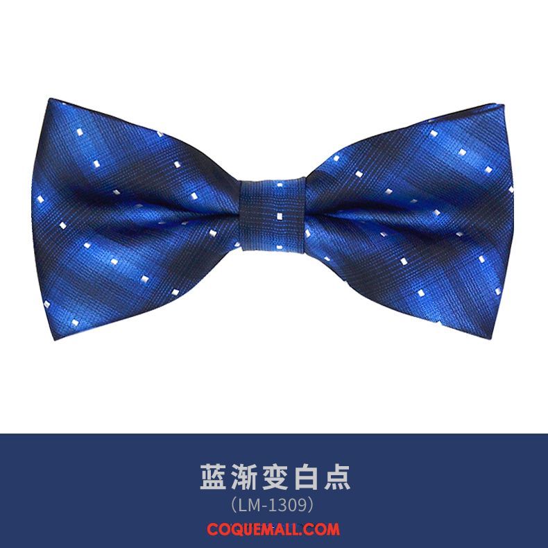 Nœud Papillon Homme Britanique Marier Bleu, Nœud Papillon Vêtements De Cérémonie Modèle