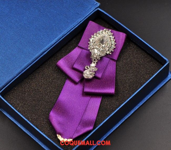 Nœud Papillon Homme Tendance Papillon Violet, Nœud Papillon Entreprise Diamant