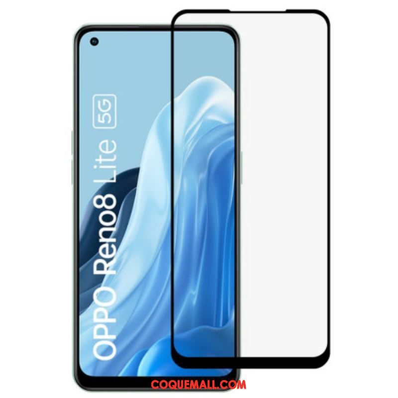 Protection en verre trempé Contour Noir pour Oppo Reno 8 Lite