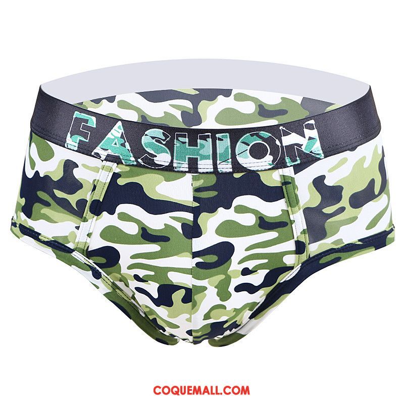 Shorty Homme Tendance Vert Triangle, Shorty Personnalité La Soie De Glace