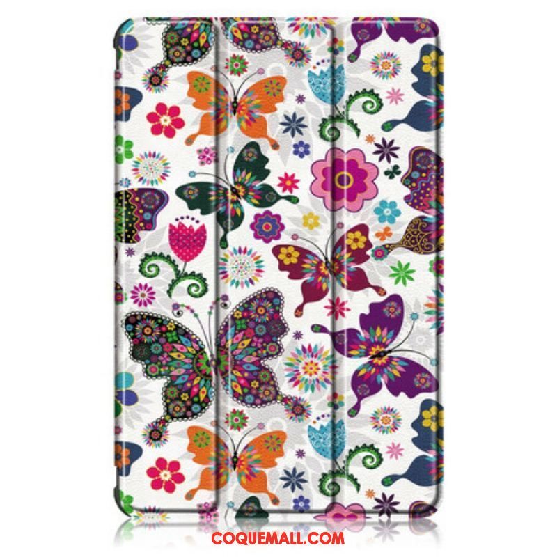 Smart Case Samsung Galaxy Tab S7 FE Renforcée Papillons et Fleurs