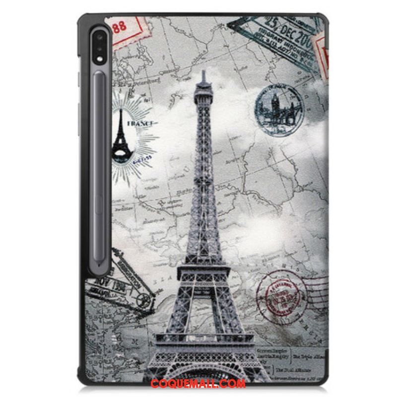 Smart Case Samsung Galaxy Tab S7 FE Tour Eiffel Porte-Stylet