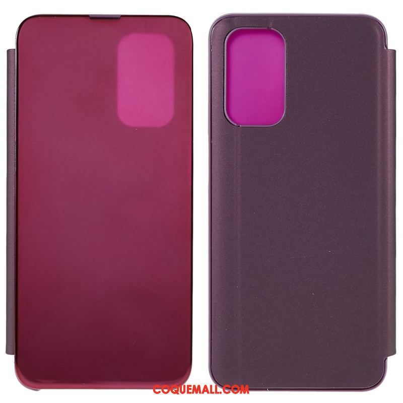 View Cover Oppo A54 5G / A74 5G Miroir et Effet Cuir