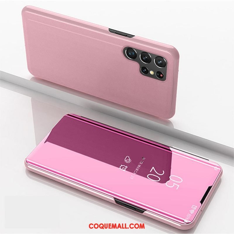 View Cover Samsung Galaxy S22 Ultra 5G Miroir et Simili Cuir