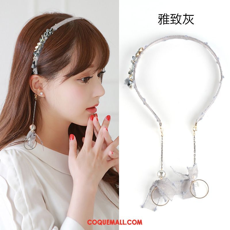 Épingle À Cheveux Femme Bandeau Tassel Fil De Soie, Épingle À Cheveux Gris Frais