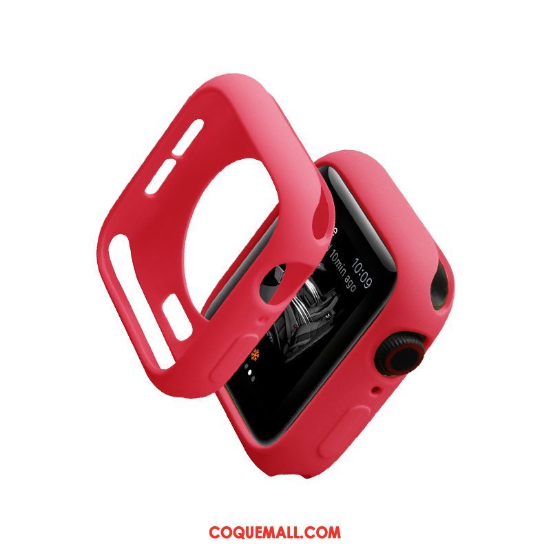 Étui Apple Watch Series 1 Protection Marque De Tendance Très Mince, Coque Apple Watch Series 1 Rouge Silicone