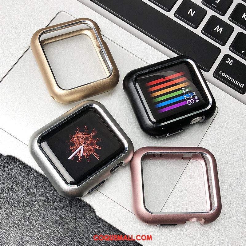 Étui Apple Watch Series 3 Métal Tout Compris Or, Coque Apple Watch Series 3 Border Protection