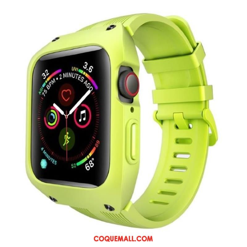 Étui Apple Watch Series 3 Silicone Tout Compris Sport, Coque Apple Watch Series 3 Vert Trois Défenses