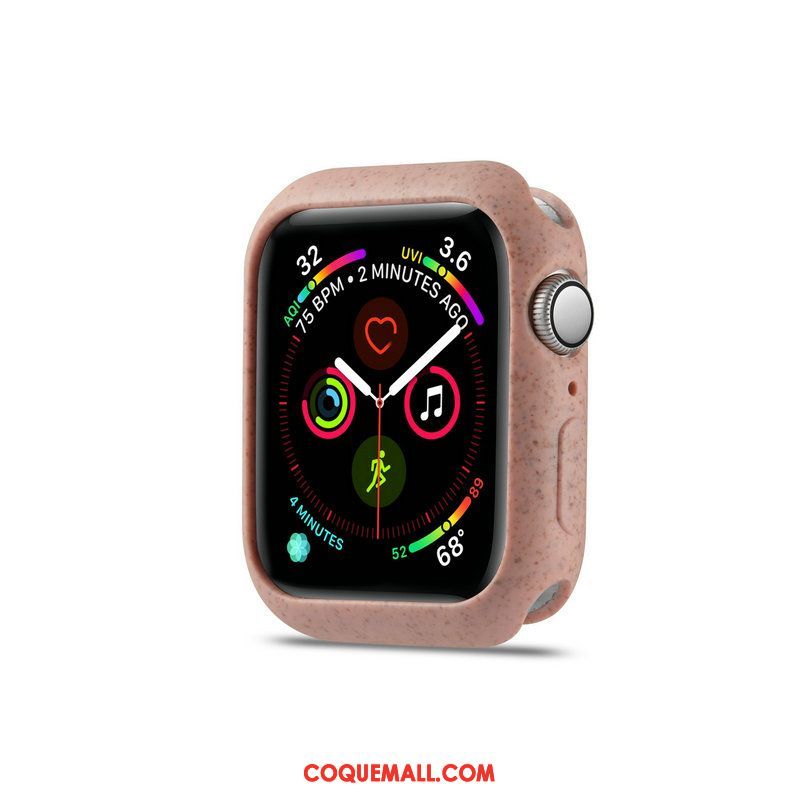 Étui Apple Watch Series 4 Fluide Doux Protection Dragon, Coque Apple Watch Series 4 Rose Délavé En Daim