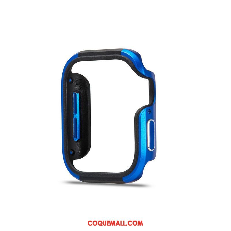 Étui Apple Watch Series 5 Métal Bleu Protection, Coque Apple Watch Series 5 Border Incassable