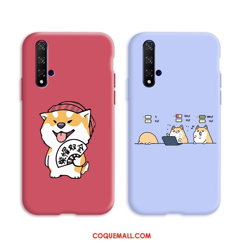 Étui Honor 20 Incassable Charmant Dessin Animé, Coque Honor 20 Bleu Clair Créatif