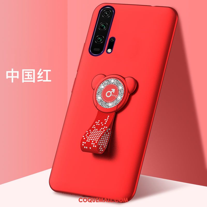 Étui Honor 20 Pro Protection Délavé En Daim Difficile, Coque Honor 20 Pro Rouge Mode