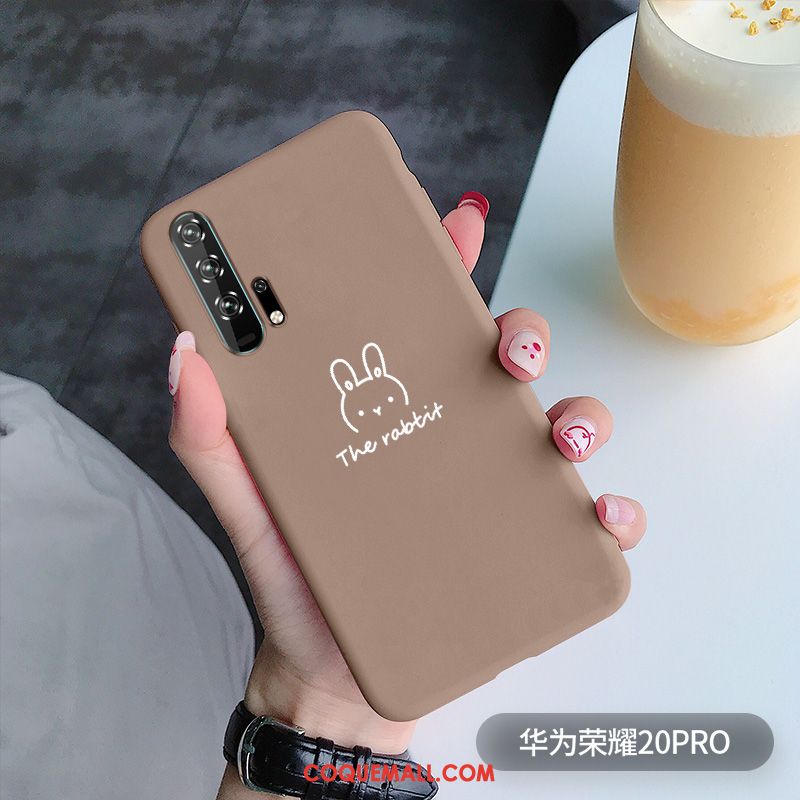 Étui Honor 20 Pro Simple Silicone Incassable, Coque Honor 20 Pro Fluide Doux Tendance Braun