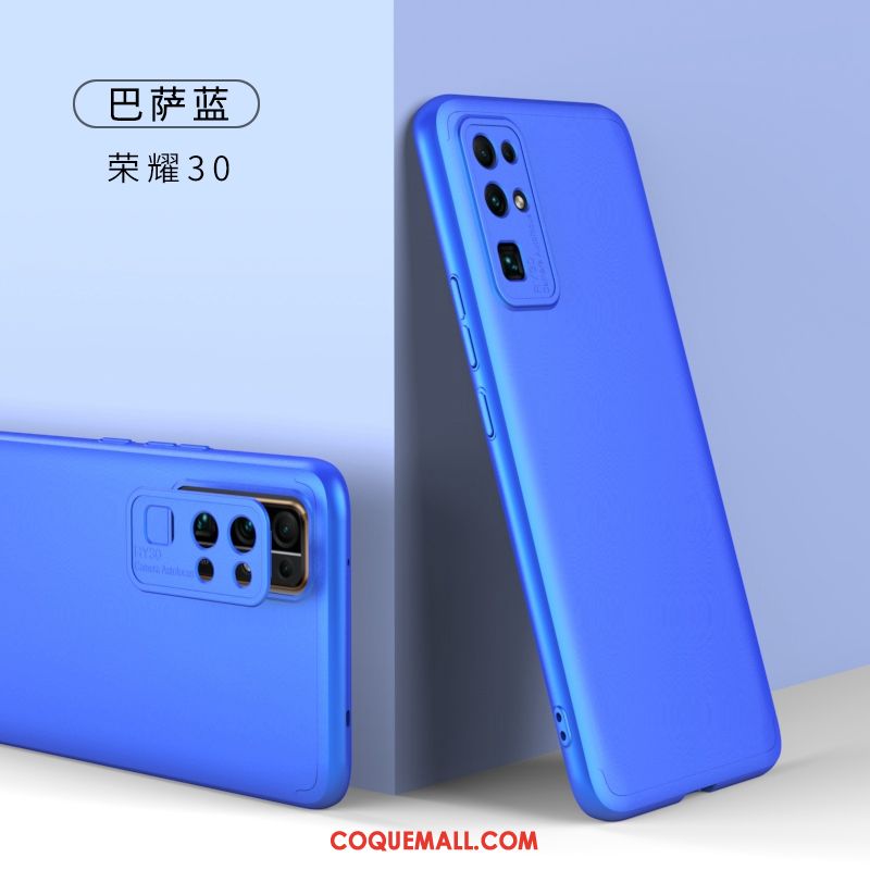 Étui Honor 30 Délavé En Daim Bleu Incassable, Coque Honor 30 Amoureux Créatif